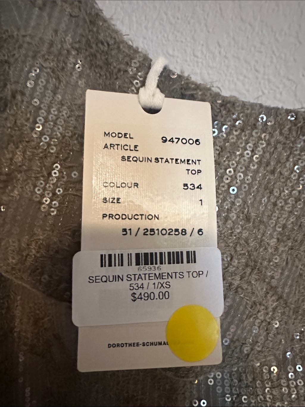 Nwt Dorothee Schumacher Sequin Statement Top 1 Xs $490 — image 4 of 8